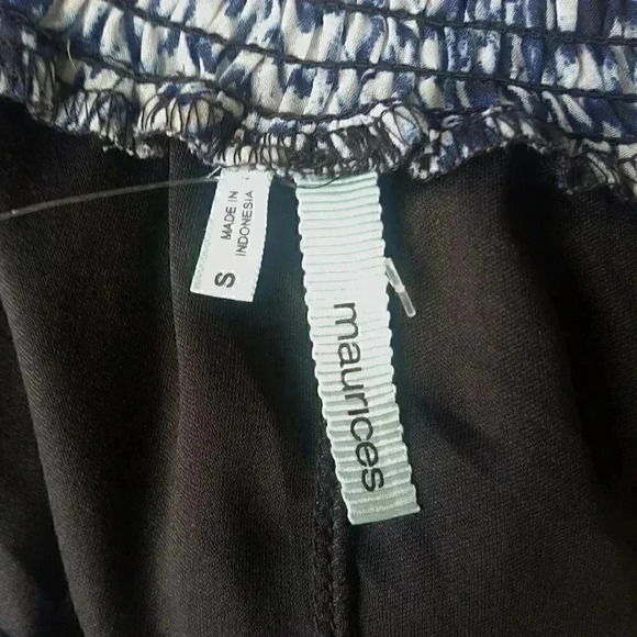 NEW Maurices Blue Mixed Print Chiffon Double Front Slit A-Line Maxi Skirt - Picture 8 of 8